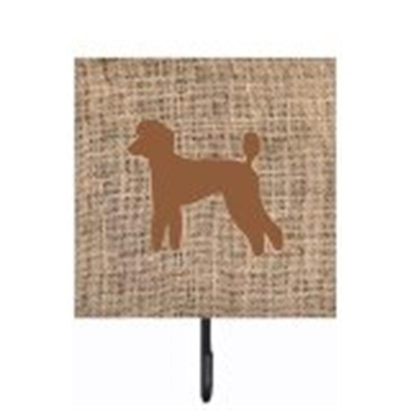 Carolines Treasures Poodle Burlap And Brown Leash Or Key Holder BB1114-BL-BN-SH4 - main